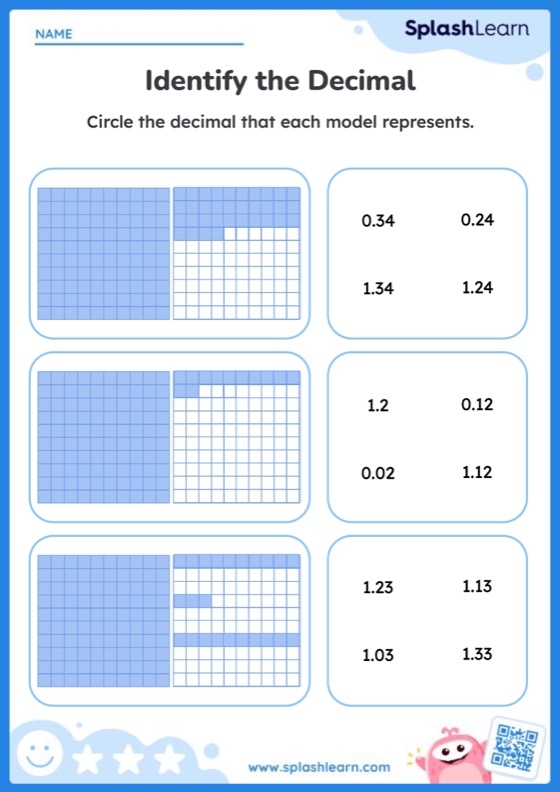 Understanding Hundredths Place Decimals Worksheet 12 Fourth grade math worksheet for practicing decimals to the hundredths place and fraction conversions