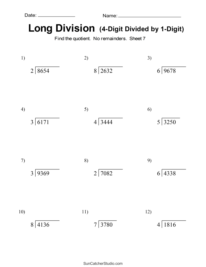 Dividing with Remainders Worksheet - Image 24 Worksheet for practicing division with remainders for fourth graders