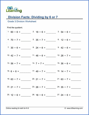Fourth-grade students practicing long division with one-digit divisors and two- and three-digit dividends