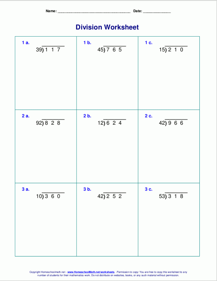 Division Terms Worksheet for Fourth Grade Students 24 Fourth grade worksheet showing dividend divisor and quotient labels for division problems
