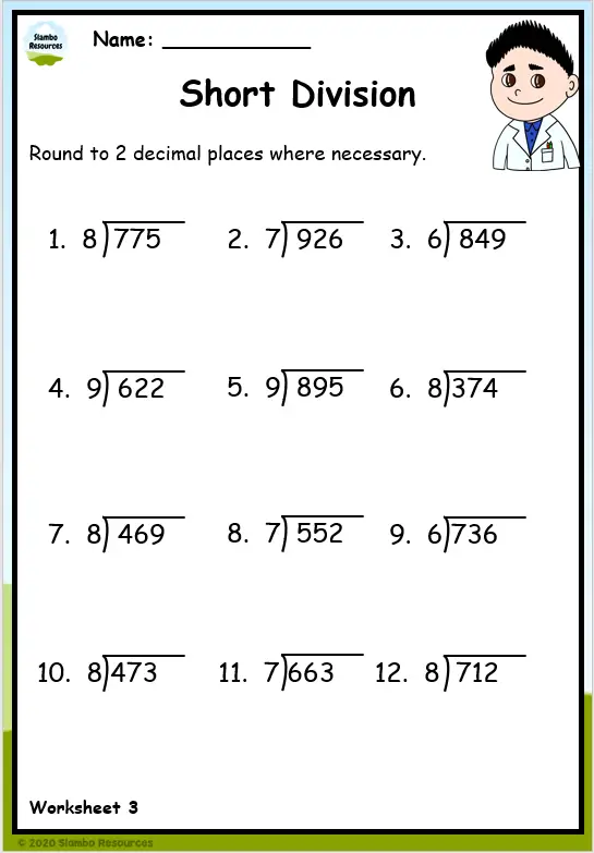 Grammar and Mechanics worksheet for Fourth Grade Worksheet focusing on division strategies for fourth graders to solve word problems effectively. Word Problems: Divide & Check worksheet designed to enhance students' math skills.