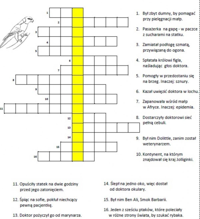 Fourth grade reading comprehension worksheet featuring a passage from The Story of Dr. Dolittle classic children's book