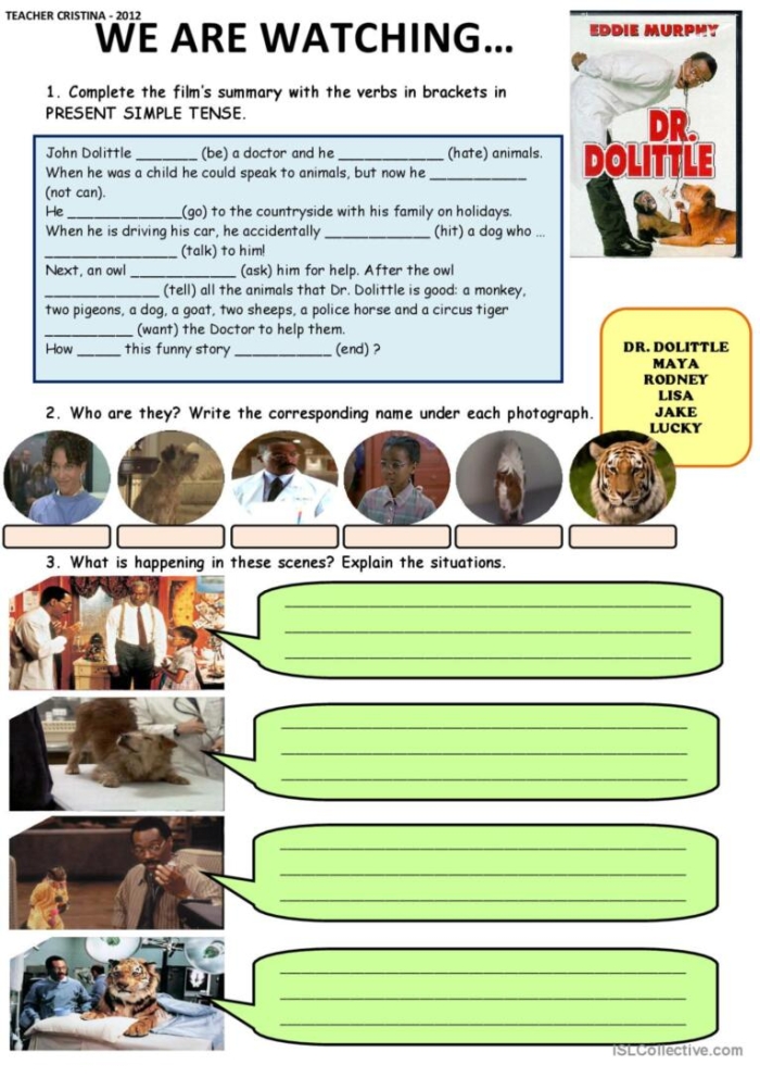 Fourth grade student reading a Dr. Dolittle passage to practice reading comprehension skills