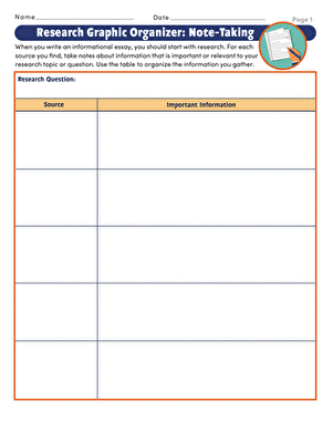Research Graphic Organizer for Easter themed worksheet designed for fourth graders