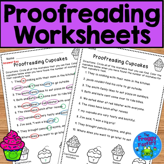Image showing editor's marks used for grammar and punctuation correction in a short paragraph Fourth grade students practicing editing and revision skills on a subtraction worksheet
