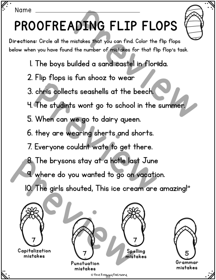 Subtraction worksheet for Fourth Grade Children engaging with an Editing and Revision Practice worksheet focused on subtraction skills. Educational graphic illustrating editor's marks for grammar and punctuation errors in a paragraph.