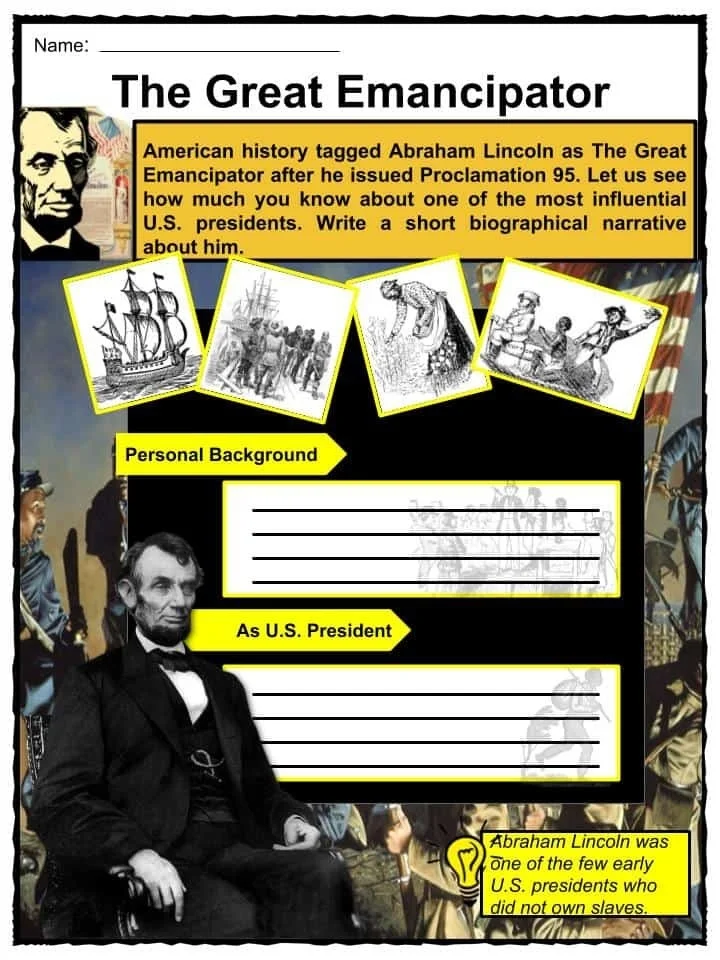 Educational resource for understanding the Emancipation Proclamation in phonics activities Emancipation Proclamation worksheet for fourth graders with overview and exercises
