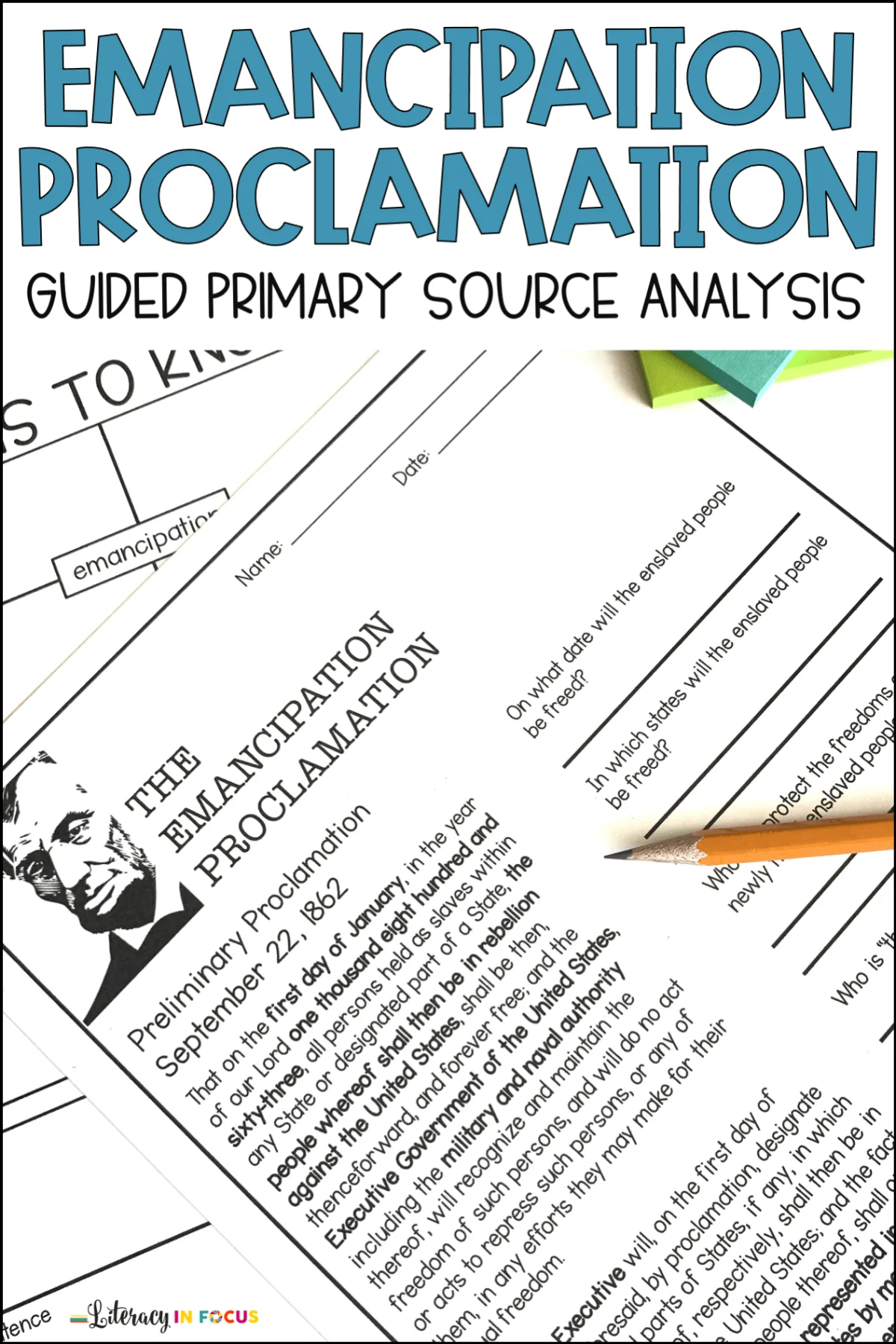 Educational activities to reinforce understanding of the Emancipation Proclamation Worksheet featuring exercises on the Emancipation Proclamation for fourth graders