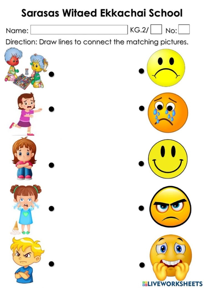 Fourth grade reading worksheet featuring a synonym matching activity about happy and excited emotions