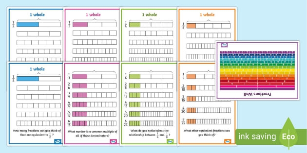 Fourth grade student using bar models to solve equivalent fractions math problems on a worksheet
