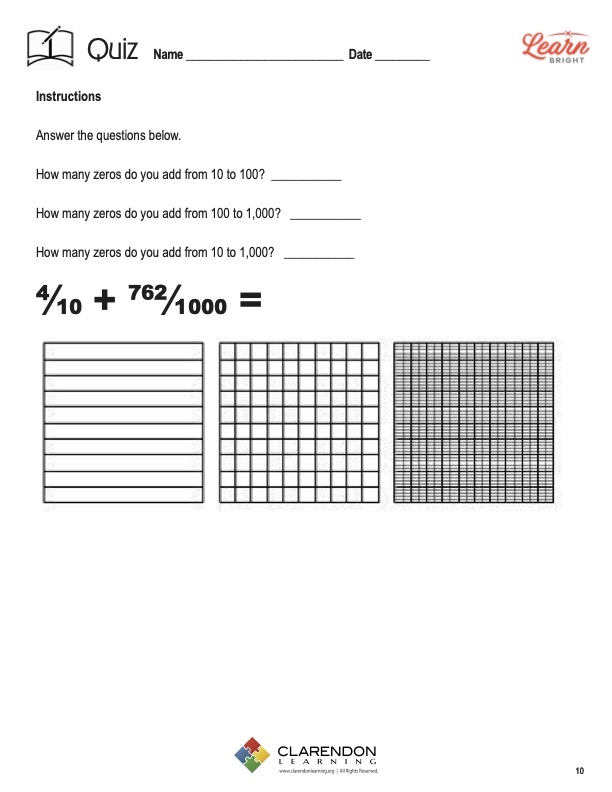 Equivalent Fractions Denominators of 10 and 100 Worksheet 16 Fourth grade math worksheet for practicing equivalent fractions with denominators of 10 and 100