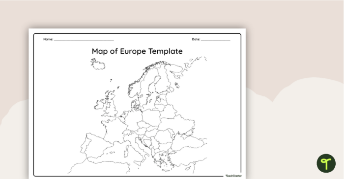 Interactive map of Europe for students to explore popular destinations and learn fun information Colorful Europe map worksheet highlighting major cities and interesting facts for fourth graders