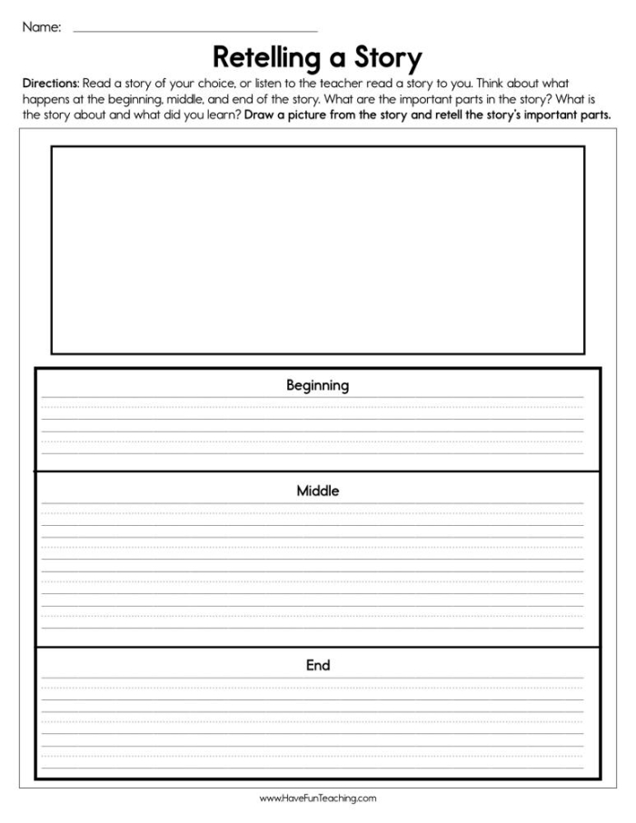 Simple Fiction Summary Worksheet Addition 21 for Grade 4 Students Fourth grade student worksheet featuring the Somebody Wanted But So Then framework for fiction summary