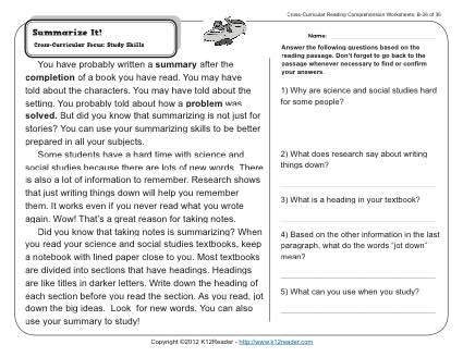 Simple Fiction Summary Worksheet 18 for Fourth Grade Addition Practice with Story Structure Framework Fourth grade students completing a Simple Fiction Summary worksheet using the Somebody-Wanted-But-So-Then story structure to summarize a short fiction text
