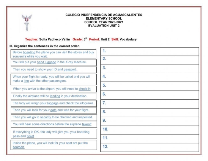 Fourth grade student solving a flight schedule word problem on a math worksheet