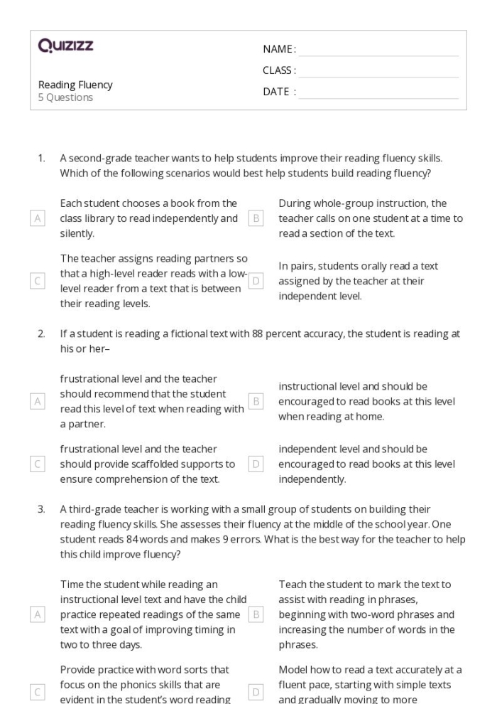 Fourth grade reading fluency worksheet featuring an excerpt from Lewis Carroll Through the Looking Glass 22