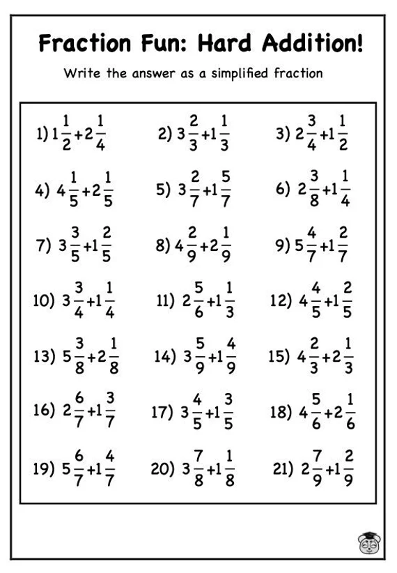 Fourth grade math worksheet for adding fractions with visual models