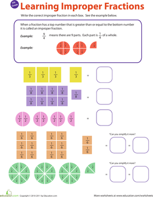 Fourth grade math worksheet featuring step by step problems for adding fractions with common denominators