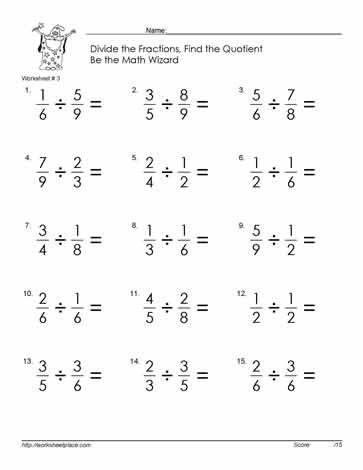 Simple Fractions with Sylvia worksheet for reducing fractions to their simplest form Worksheet featuring cartoon characters teaching simple fractions for fourth graders