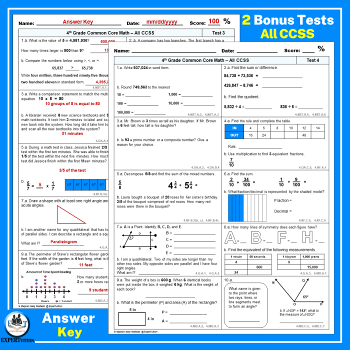 Math Mixed Review Part 1 Flying Through Fourth Grade Worksheet 23 Geometry Exercises Fourth grade math worksheet featuring a mix of geometry and number sense practice problems for review 23