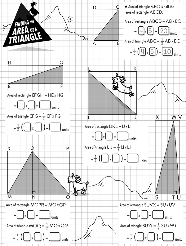 Fourth grade student filling out a geometry worksheet featuring lines and angles for a math review