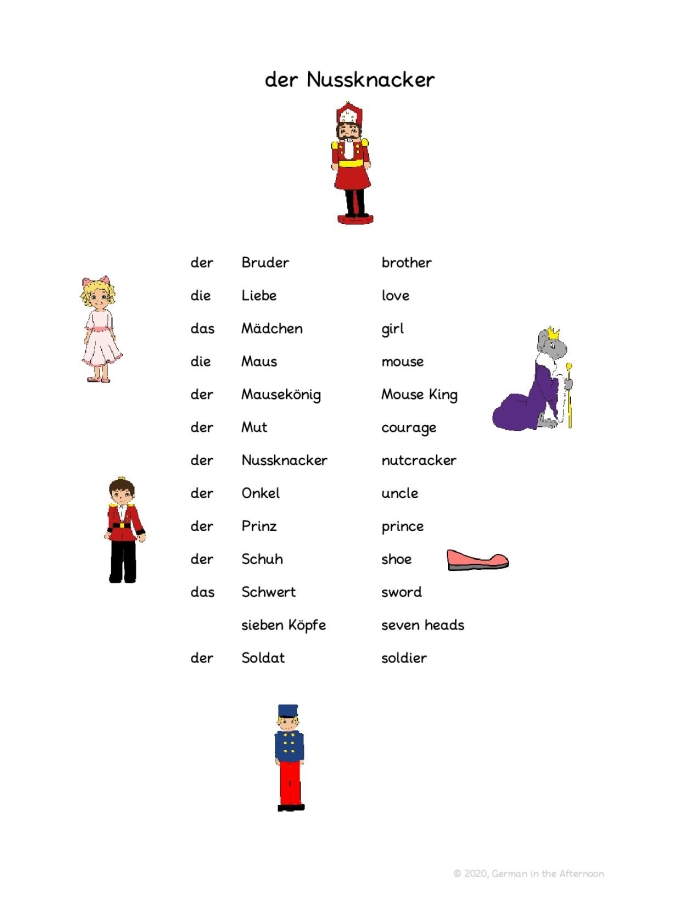 Physical Science worksheet for Fourth Grade German Vocabulary worksheet for fourth graders featuring an English-to-German and German-to-English dictionary. Educational resource to assist students in learning the German language.
