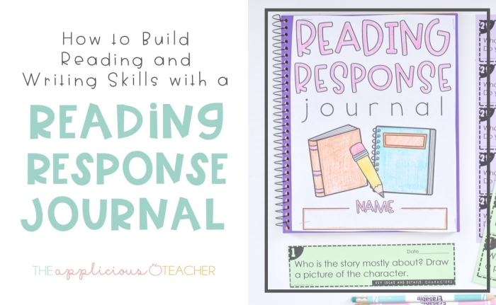 Alphabet themed reading response journal worksheet for fourth grade students 18 Fourth grade students filling out a reading response journal template for alphabet literacy practice