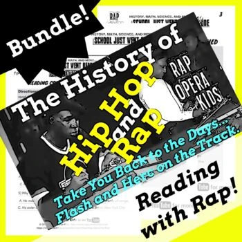 Students engaging with a History of Hip Hop Music worksheet for Black History Month