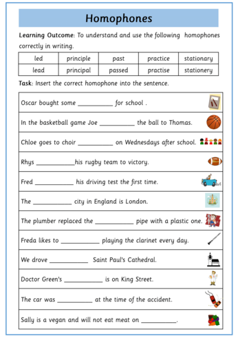Worksheet focusing on homophones, specifically "write" and "right," for fourth graders. Engaging grammar activity for students to practice homophones.
