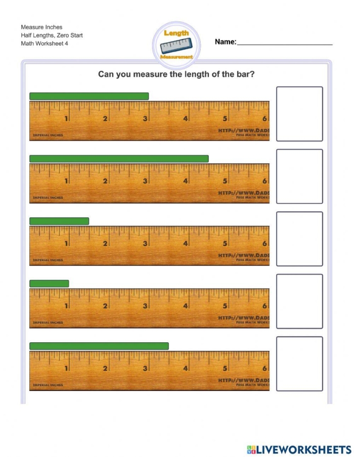 Mastering measurement skills: A fourth-grade worksheet on measuring inches Practice measuring inches with a ruler on this engaging worksheet for fourth graders