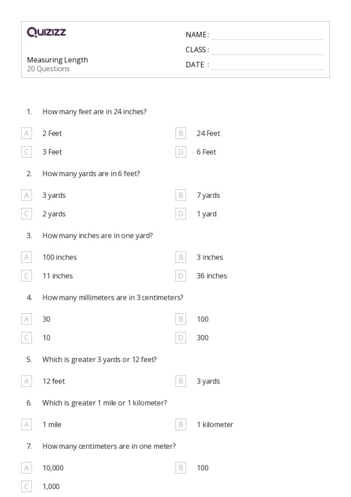 Measuring Inches Worksheet for Fourth Grade Students Worksheet for practicing measuring inches with a ruler, designed for fourth graders