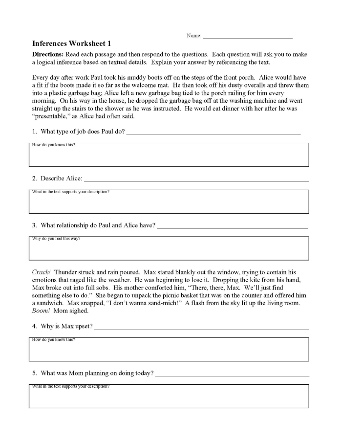 Reading worksheet for Fourth Grade Students engaged in the Picture This Inference worksheet, analyzing images to draw conclusions. Interactive learning activity for fourth graders to enhance emotional intelligence and reading skills.