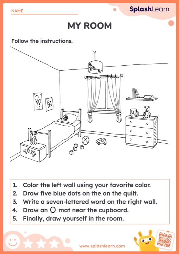 Fourth grade student creating a writing instructions worksheet focused on clear communication