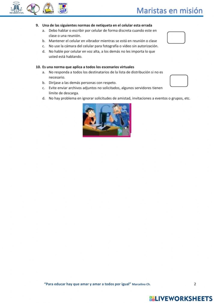 Students exploring the concept of how the internet connects globally through underwater cables in their worksheet.
