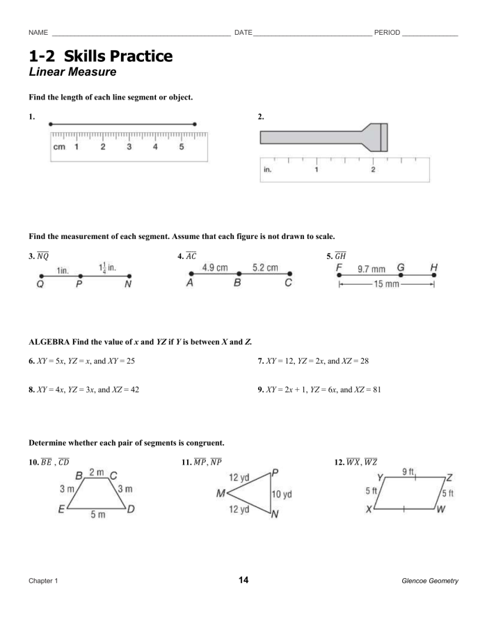 Multiplication and Linear Measurement Practice Worksheet 10 Fourth grade student practicing linear measurement conversions on a multiplication worksheet