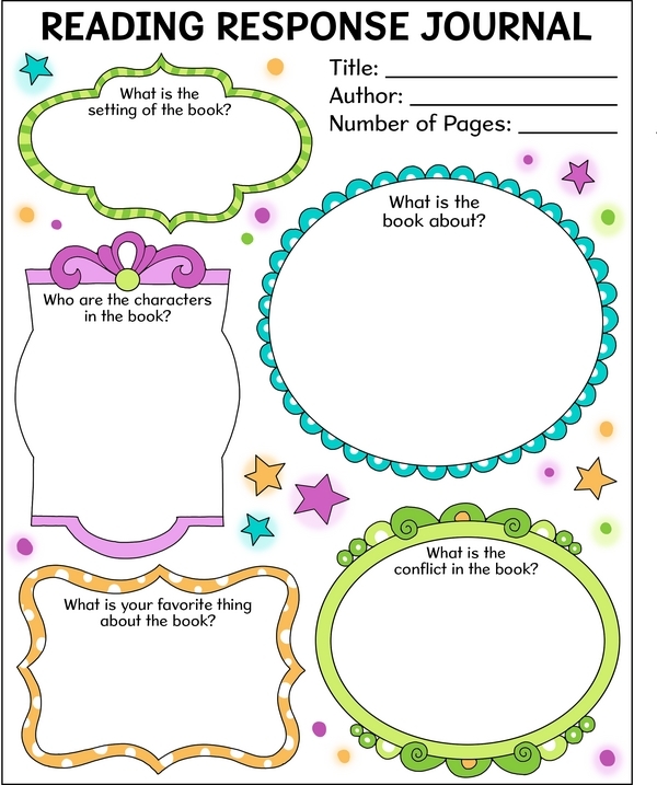 Reading Response Journal Worksheet Number 15 for Fourth Grade Students Fourth grade student writing a reflection in a reading response journal worksheet