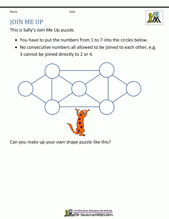 Logic Problem Worksheet 5 Numbers and Counting Fourth grade student using clues and a table to solve a challenging logic problem worksheet number 5