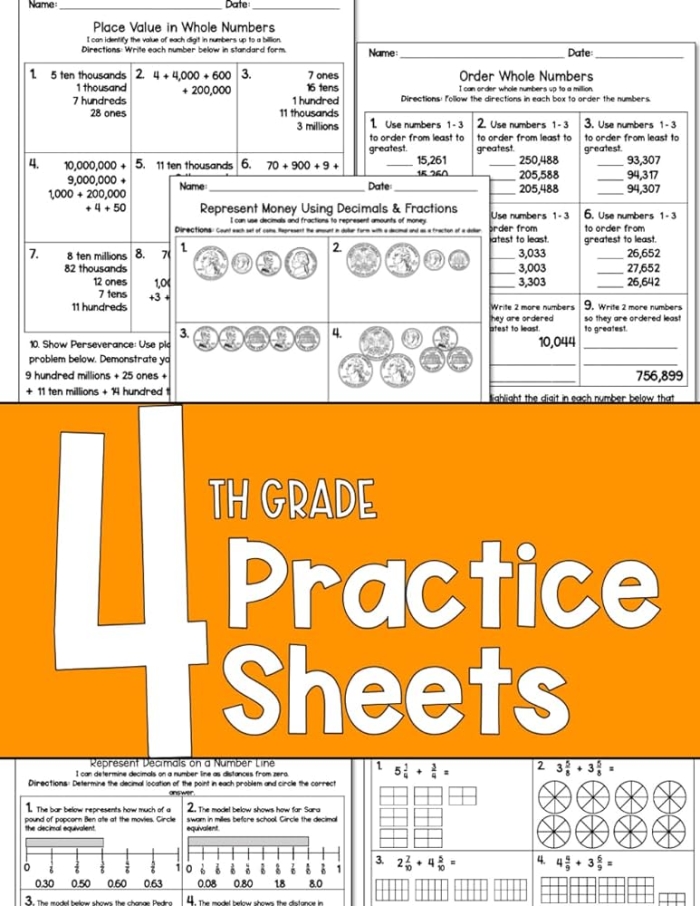 Math Mixed Review Part 1 Flying Through Fourth Grade Geometry Worksheet 5 Fourth grade math worksheet featuring a comprehensive review of geometry and arithmetic skills