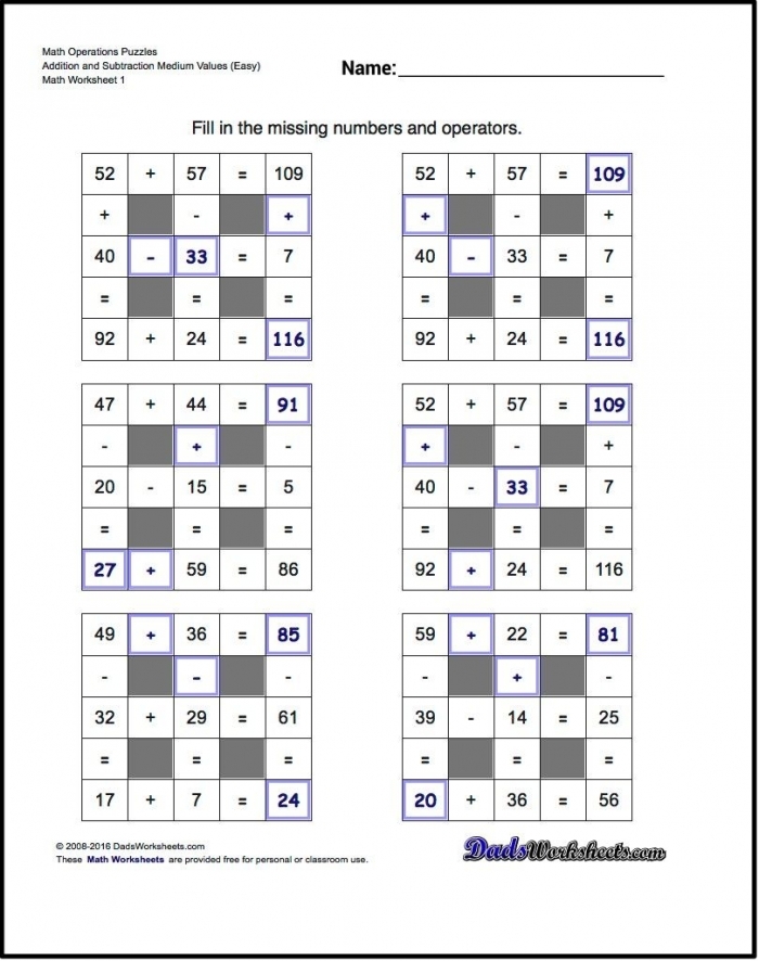 Engaging Ken Ken style math grid puzzles for Earth and Space Science students Math Grid Puzzlers worksheet featuring challenging math puzzles for fourth graders