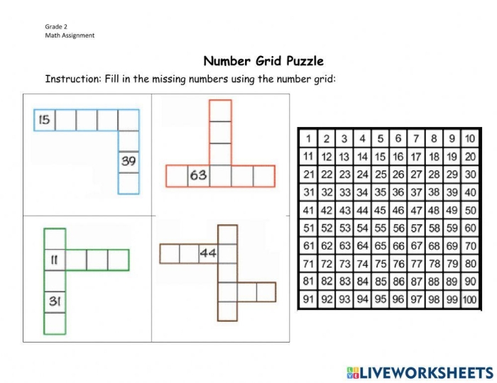 Fun and challenging math grid puzzles inspired by the Ken Ken format for students Math Grid Puzzlers worksheet featuring engaging math challenges for fourth graders