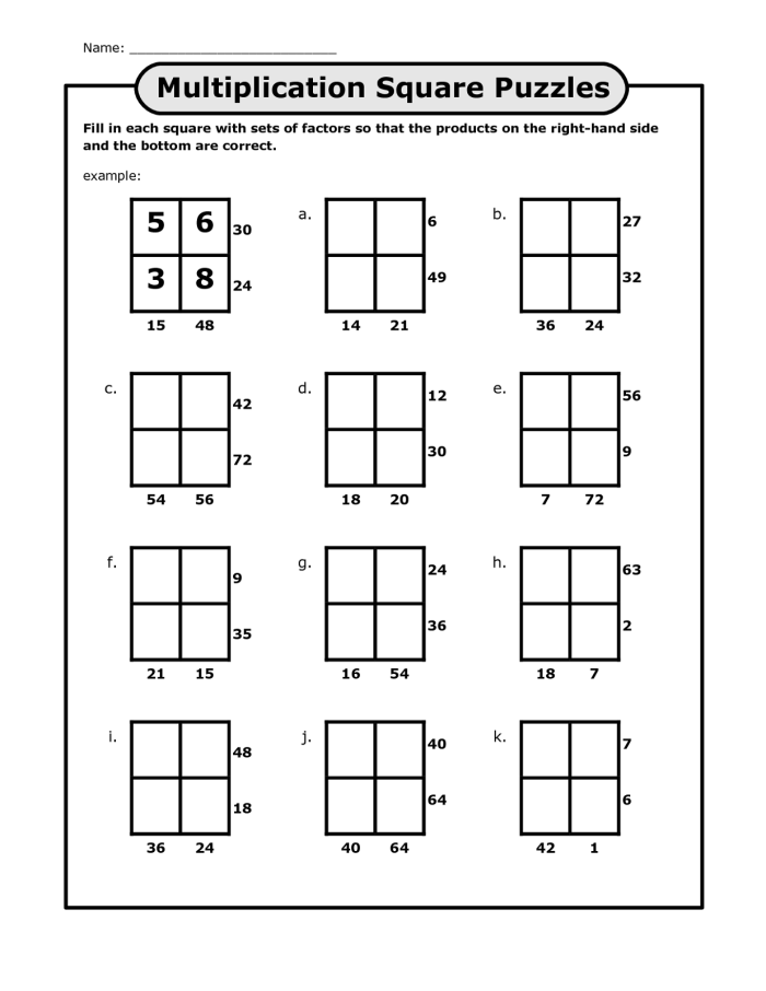 Engaging Ken Ken style math puzzles for Earth and Space Science students Math Grid Puzzlers worksheet featuring challenging puzzles for fourth graders