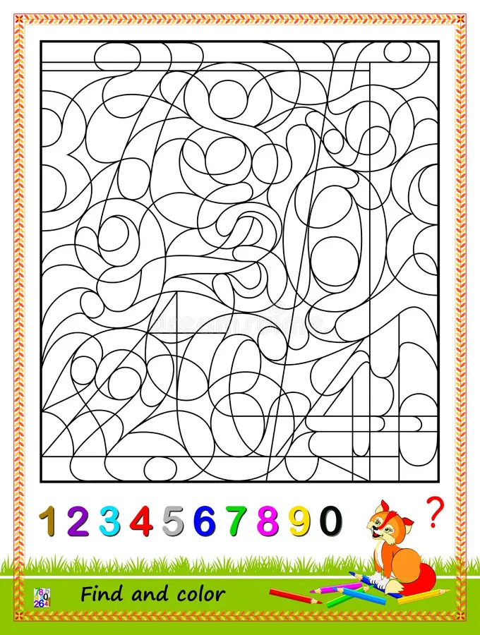 Paint by Number Sudoku 4 worksheet for fourth graders focusing on numbers and counting