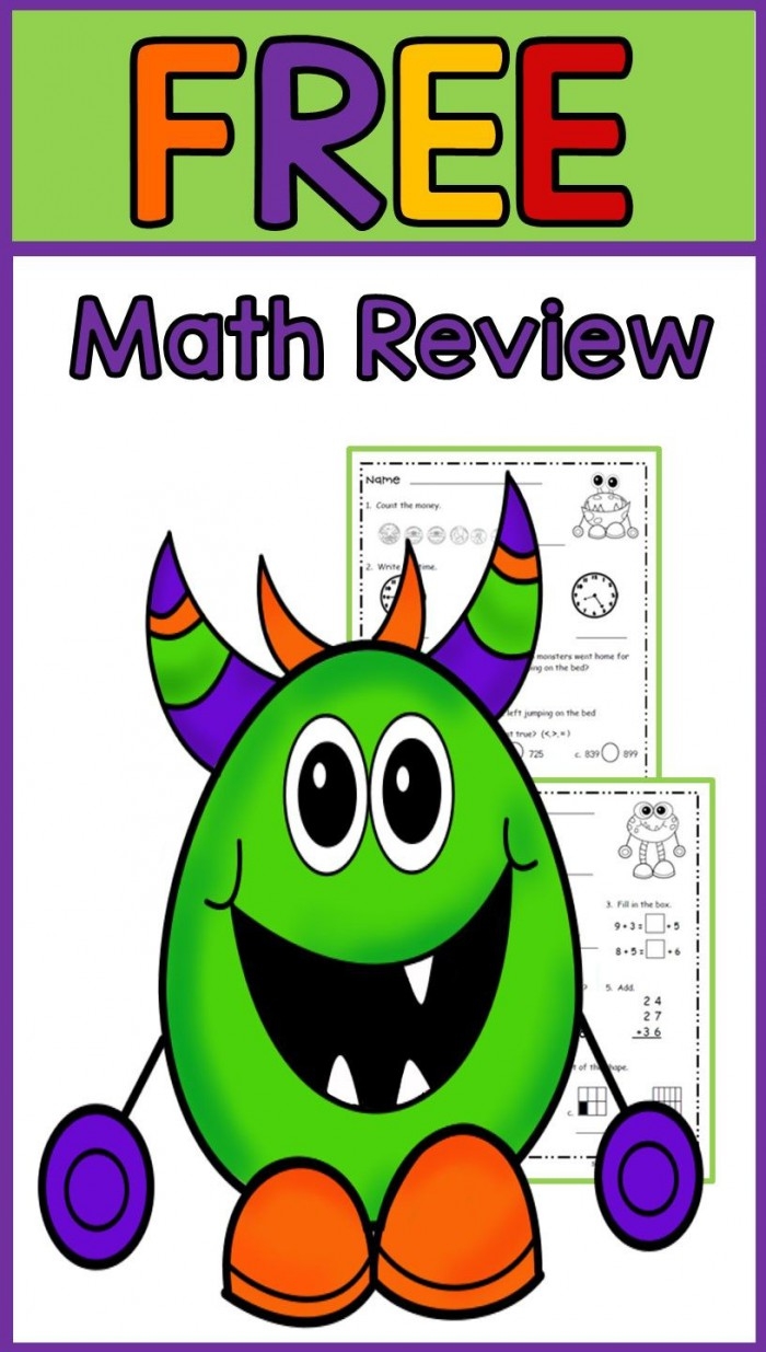 Math Mixed Review Part 1 Flying Through Fourth Grade Worksheet Image 19 Fourth grade math mixed review worksheet with subtraction problems and prime number identification exercises for geometry skills assessment