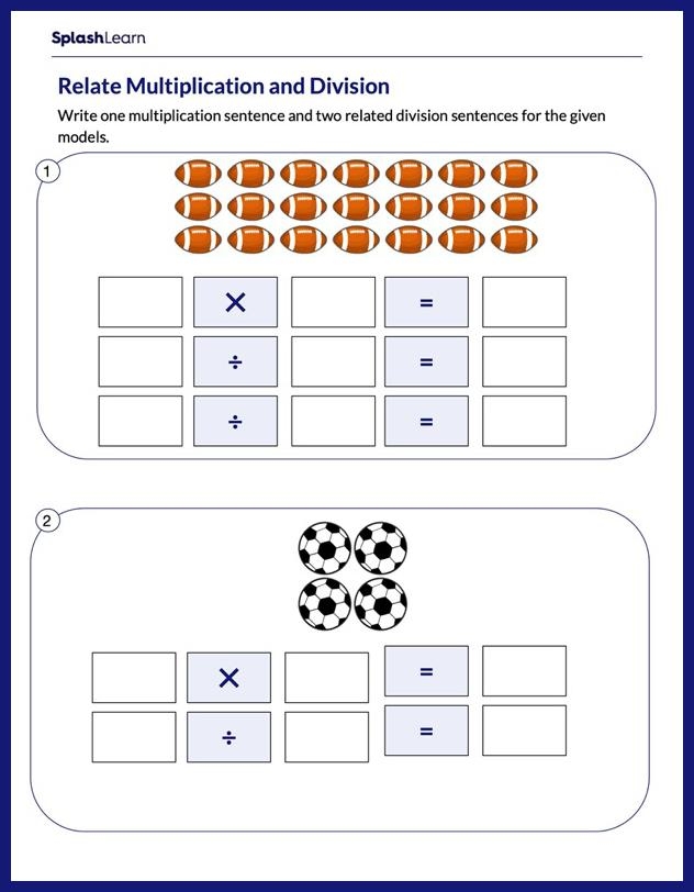 Multiplication and Division Practice Worksheet Number Four Fourth grade student completing a math worksheet focused on multiplication and division problems