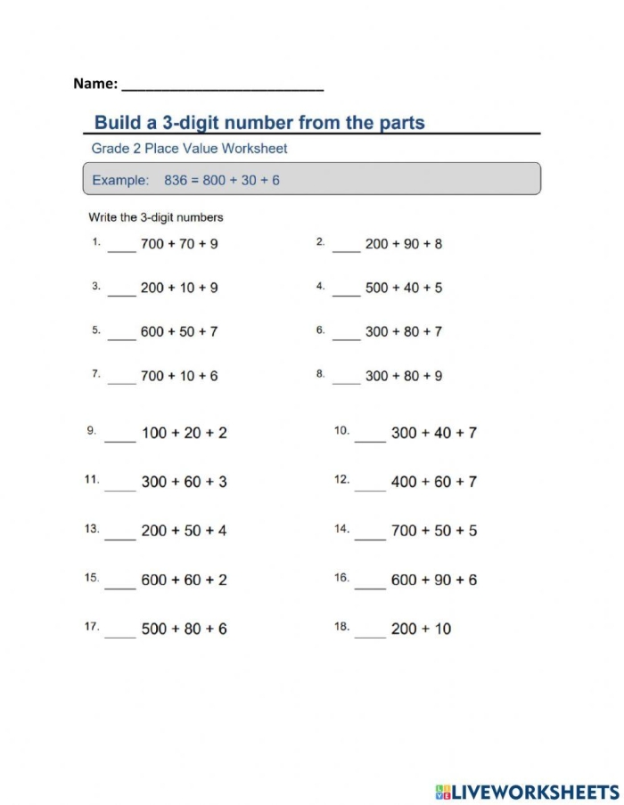 Educational image showcasing the comprehensive assessment worksheet for subtraction skills Worksheet for Math Review Part 1 focusing on place value and rounding concepts for fourth graders
