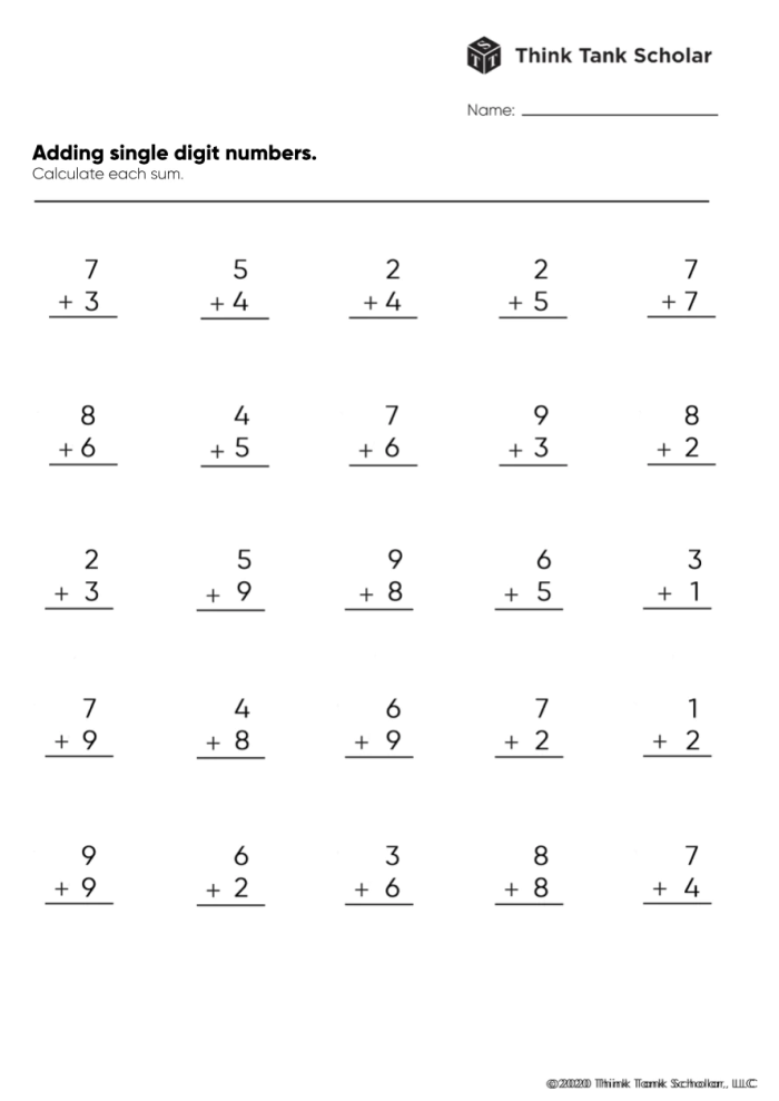 Worksheet image demonstrating multiplication and addition skills for fourth graders Multiplication and addition practice worksheet for fourth-grade students featuring 24 math problems