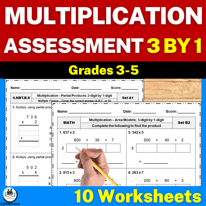 Math worksheet 22 featuring 3-digit by 1-digit multiplication exercises for fourth grade history curriculum Fourth grade students practice solving 3-digit by 1-digit multiplication problems on this math worksheet page 22