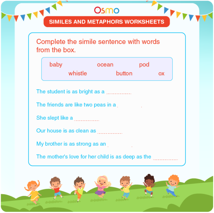 Colorful worksheet featuring Tennyson the Turtle teaching fourth graders about metaphors and similes. Engaging phonics activity for young learners focused on figurative language.