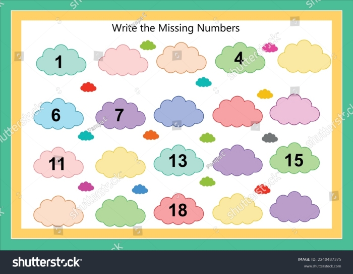 Children engaged in a multiplication practice worksheet focusing on missing numbers for one- and two-digit facts