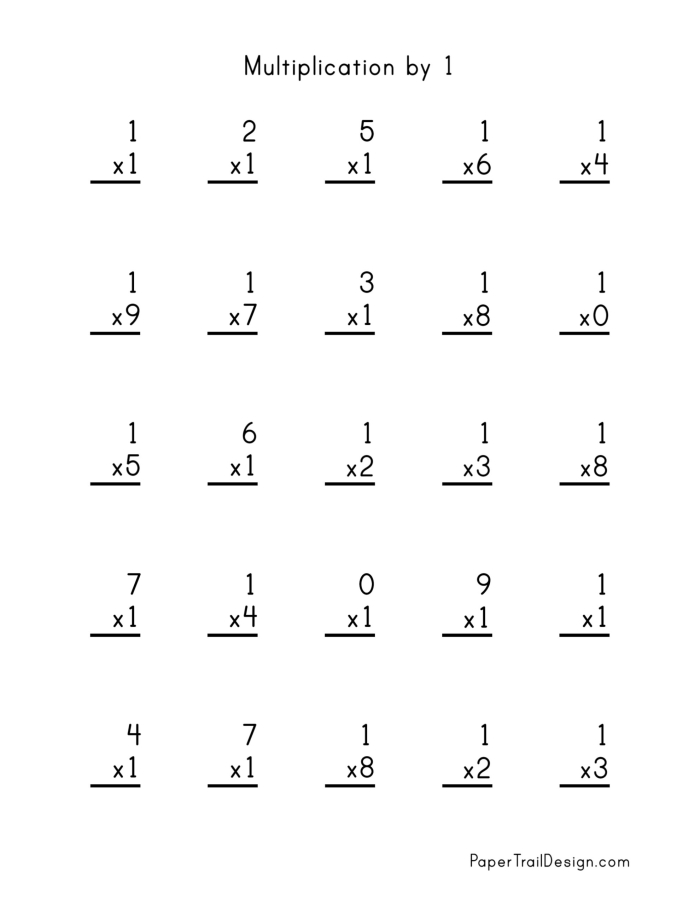 Students completing the Multiplication Practice Part 1 worksheet focusing on missing numbers